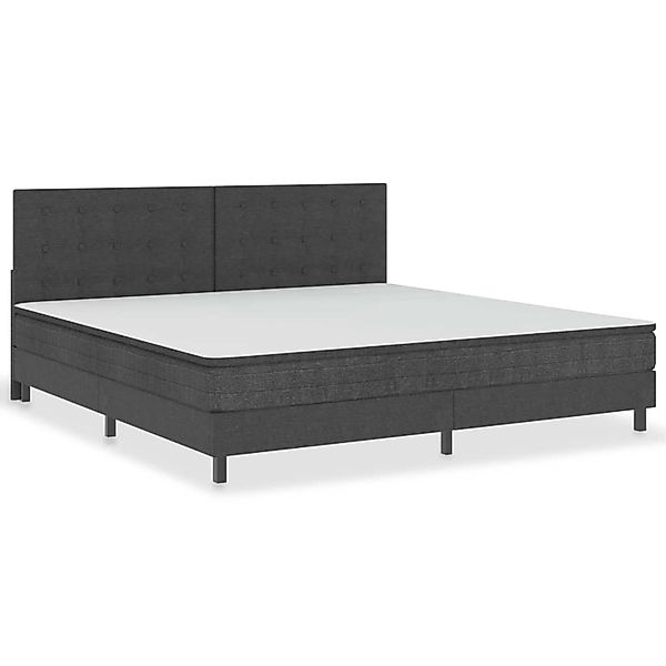 Boxspringbett Dunkelgrau Stoff 200x200 Cm günstig online kaufen