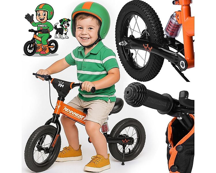 Rennmeister Laufrad Orange, ab 3 Jahren Lauflernrad Balance Bike Höhenverst günstig online kaufen