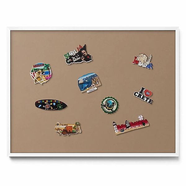 Tulup Magnettafel Gerahmte Magnettafel für Urlaubserinnerungen Farbe Hellbr günstig online kaufen