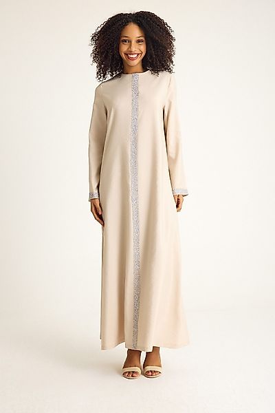 fashionshowcase Tunikakleid Damen Abaya mit Glitzerdetails günstig online kaufen