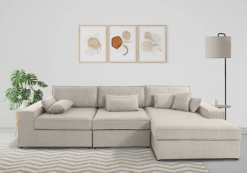 RAUM.ID Ecksofa »Enid L-Form«, 3 Teile, bestehend aus Modulen, in vielen Be günstig online kaufen