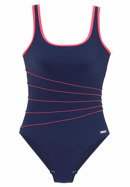 LASCANA Badeanzug mit Kontrastpaspelierungen und Shaping-Effekt günstig online kaufen