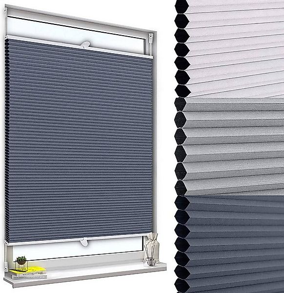 Woltu Plissee, verdunkelnd, verspannt, Klemmfix, Wabenplissees ohne Bohren günstig online kaufen