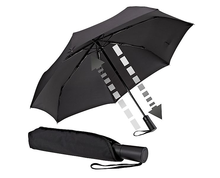EuroSCHIRM® Taschenregenschirm Automatik 3020, schwarz, Automatik, günstig online kaufen