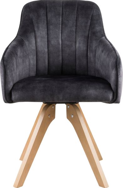 Home affaire Drehstuhl "Sa Calobra" (Set) 2 Stk. Samtvelours mit Rückenstep günstig online kaufen