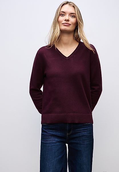 STREET ONE Strickpullover in Unifarbe günstig online kaufen