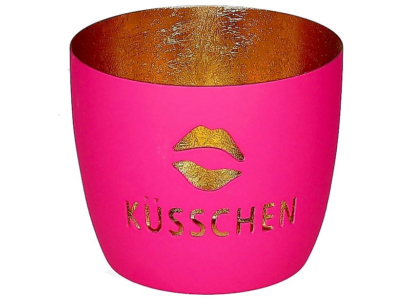 Giftcompany Windlicht Madras Windlicht M Küsschen hot pink/gold 8,5cm günstig online kaufen