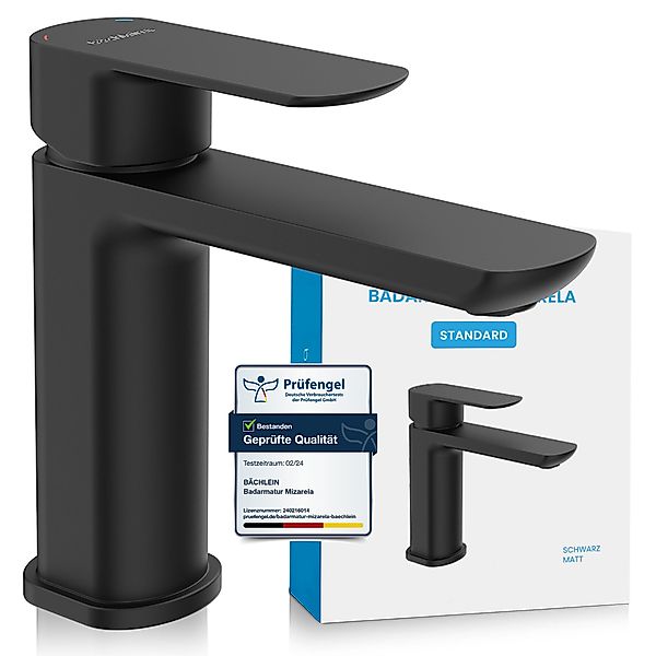 Bächlein Badarmatur Elegante Waschtischarmatur Mizarela (Schwarz) günstig online kaufen