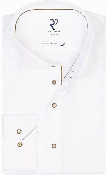 R2 Hemd Twill Weiß - Größe 43 günstig online kaufen