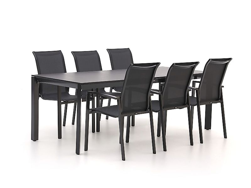 R&S Design Centallo/Sestino 220 cm Gartenmöbel-Set 7-teilig stapelbar günstig online kaufen
