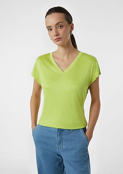 comma Kurzarmshirt T-Shirt Shirt aus Viskose günstig online kaufen