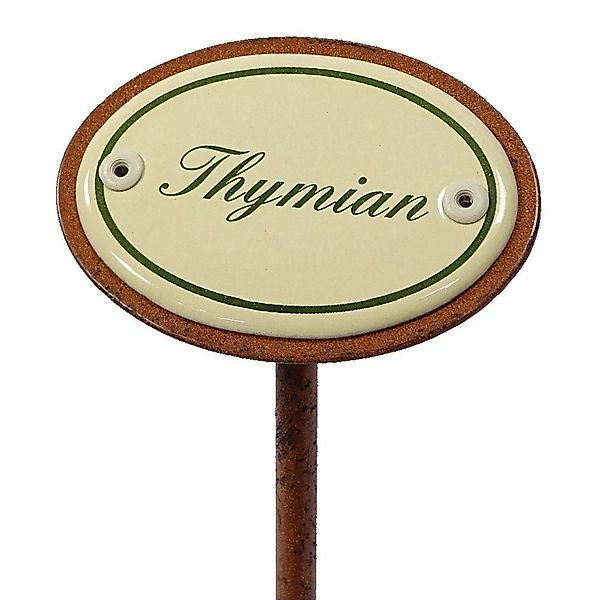 Linoows Gartenstecker Kräuterschild Thymian, Garten Kräuterstecker günstig online kaufen