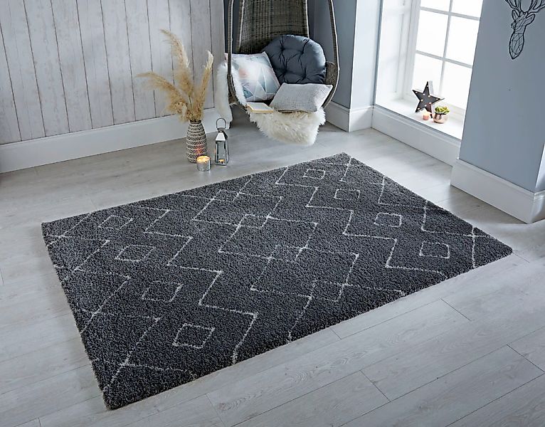 FLAIR RUGS Hochflor-Teppich »Imari«, rechteckig, 30 mm Höhe, Berber Optik, günstig online kaufen
