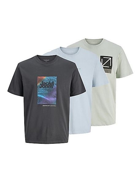 Jack & Jones T-Shirt JACK & JONES Male T-Shirt 3er-Pack Logo Rundhals T-Shi günstig online kaufen