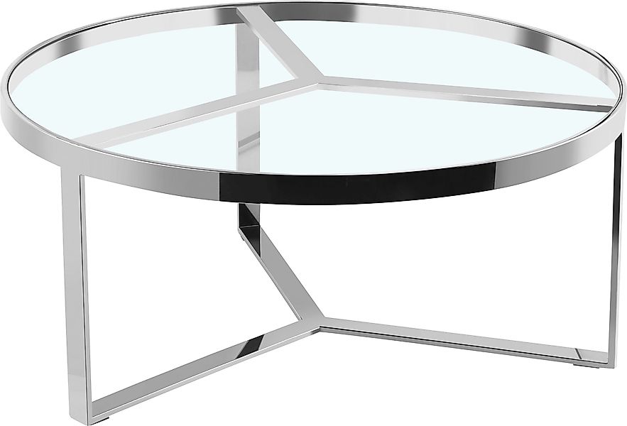 Leonique Couchtisch Palmer, Runder Couchtisch, Silber, günstig online kaufen