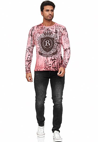 Rusty Neal Langarmshirt, aus hochwertigem Stoff mit Rundhals günstig online kaufen