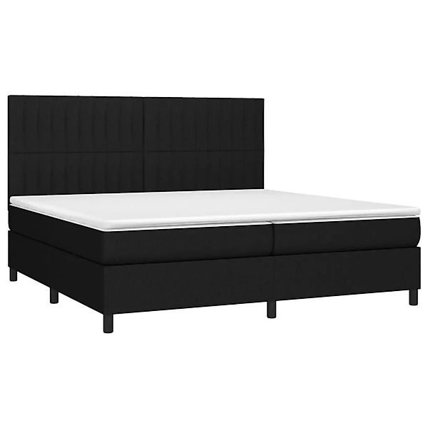 vidaXL Boxspringbett mit Matratze & LED Schwarz 200x200 cm Stoff 3135063 günstig online kaufen