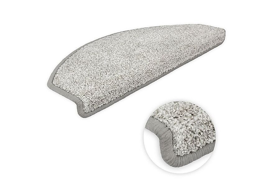 Metzker® Stufenmatte Stufenmatten Ventura Halbrund Lichtgrau 15 Stück, halb günstig online kaufen