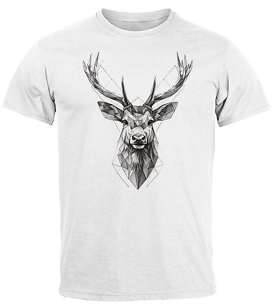 Neverless Print-Shirt Herren T-Shirt Trachtenshirt Hirsch günstig online kaufen