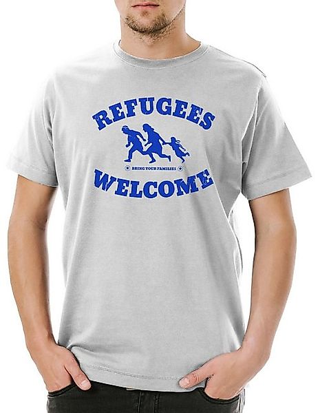 Urban Backwoods Print-Shirt Refugees Welcome II Herren T-Shirt Demo Pro Wil günstig online kaufen