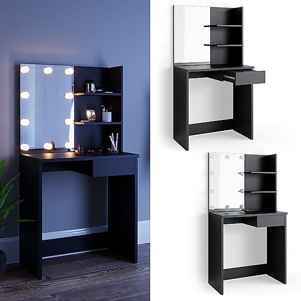 Vicco Schminktisch Dekos, Schwarz, 75 cm günstig online kaufen