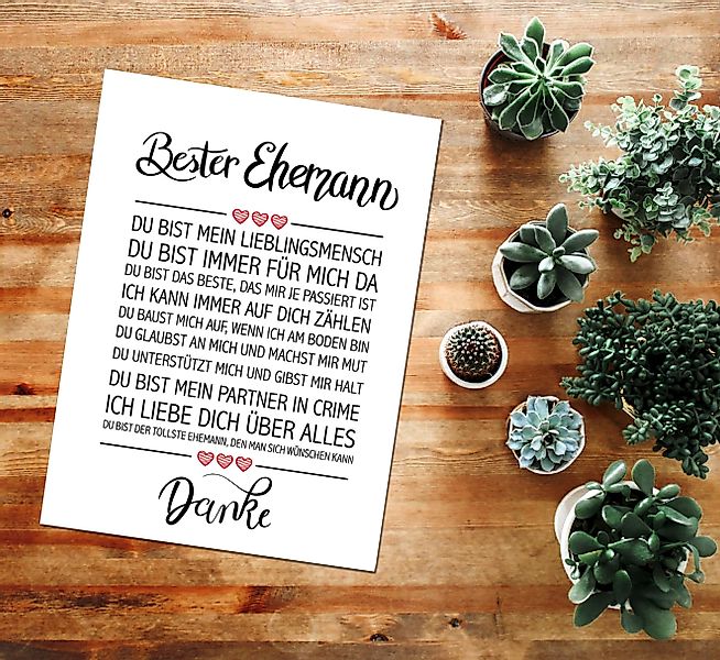 Close Up Poster Bester Ehemann Kunstdruck günstig online kaufen