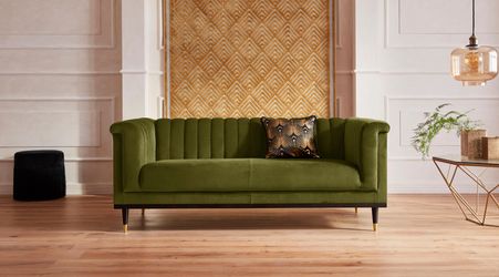 Home affaire 2-Sitzer "Chamby" mit Holzrahmen unten und Steppung im Lehnenb günstig online kaufen