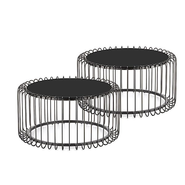 Ribelli Couchtisch Beistelltisch, 2er Set, Glasplatte günstig online kaufen