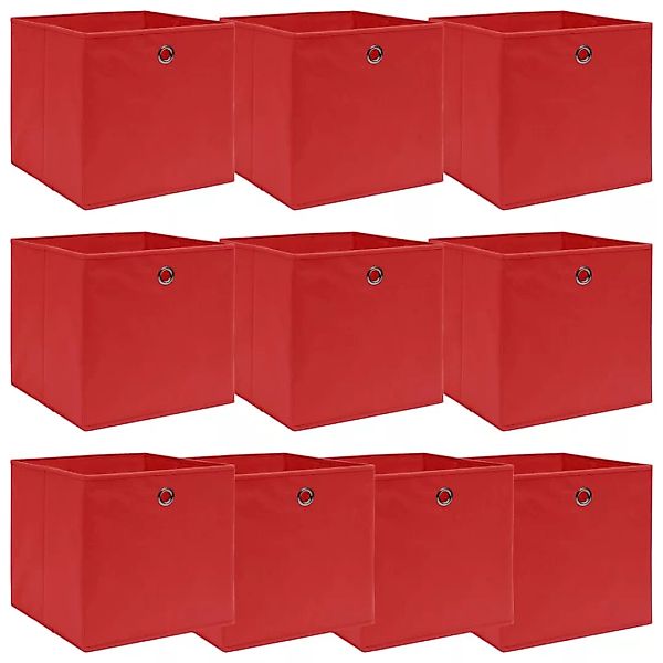 Aufbewahrungsboxen 10 Stk. Rot 32×32×32 Cm Stoff günstig online kaufen