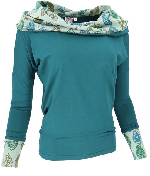 Guru-Shop Longsleeve Lockeres Longshirt aus Bio-Baumwolle, günstig online kaufen