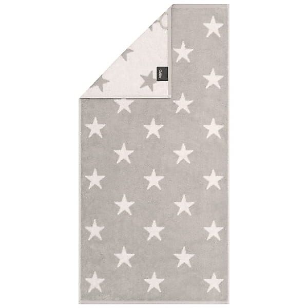 Cawö Handtücher NEW STARS Sterne groß 6260 - Farbe: platin/weiß - 76 - Hand günstig online kaufen