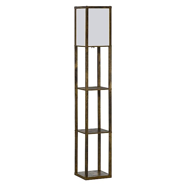 HOMCOM Stehlampe mit Regalen, E27 Fassung günstig online kaufen
