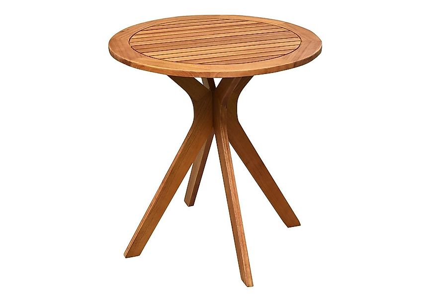 COSTWAY Gartentisch, wetterfest, rund, Balkontisch Holz, 70x70x76cm günstig online kaufen