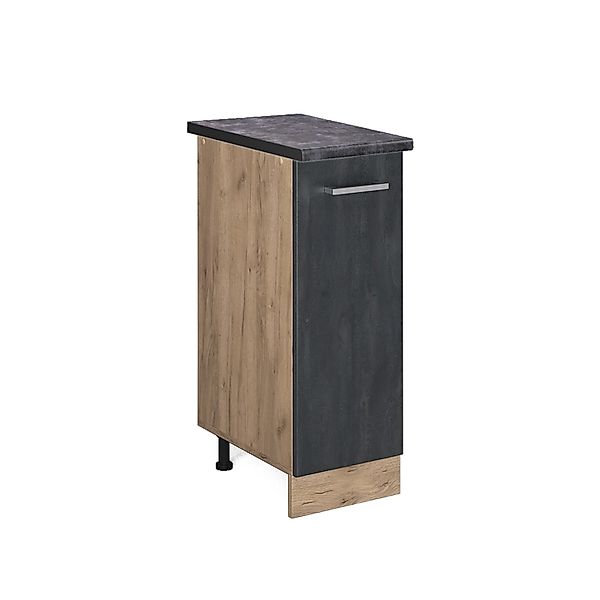 Vicco Apothekerschrank R-Line Medizinschrank für die Küche Schwarz Beton 30 günstig online kaufen