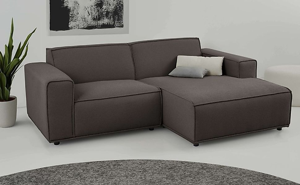 Home affaire Ecksofa »Avelin, 228 cm, L-Form, Chenille, Struktur-Boucle«, m günstig online kaufen