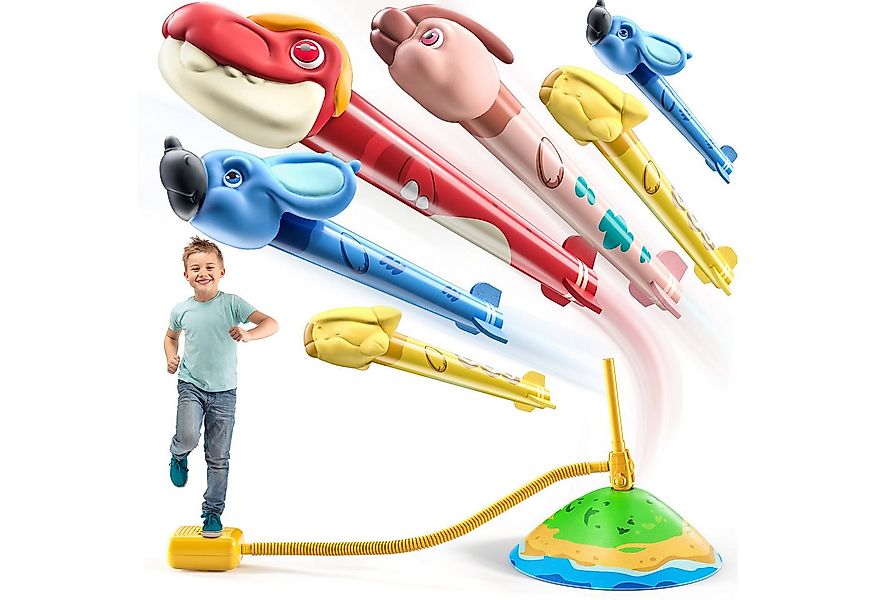 TEMI Spielzeug-Flugrakete Rakete Luftdruck, Raketenwerfer, Schaumraketen Sp günstig online kaufen