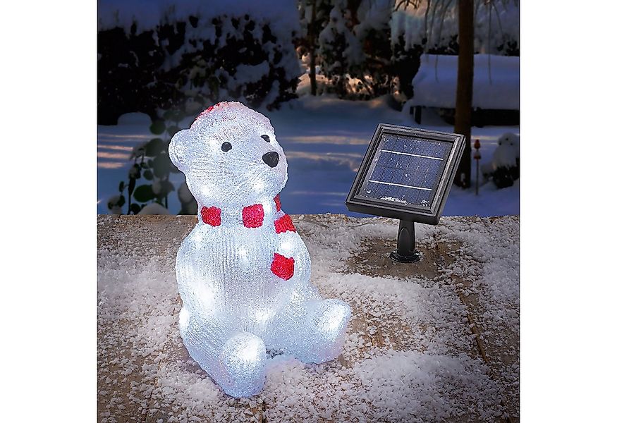 esotec Weihnachtsfigur Solarleuchte LED Eisbär WILLY H=26cm Weihnachtsdeko günstig online kaufen