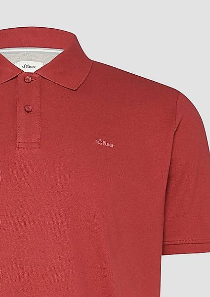 s.Oliver Kurzarmshirt Poloshirt aus Baumwollpiqué Stickerei günstig online kaufen