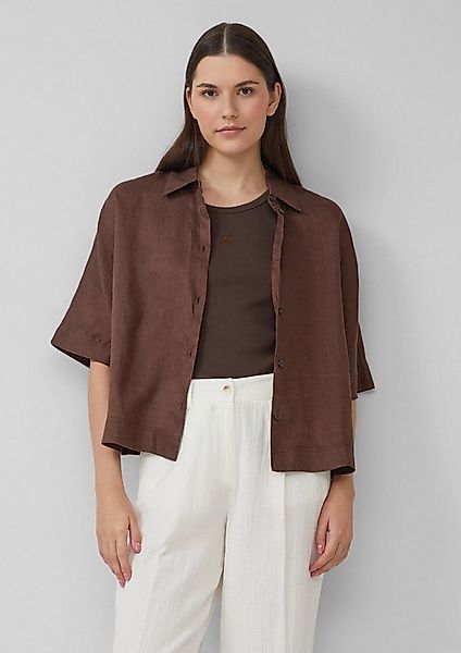 s.Oliver Kurzarmbluse Bluse Kurzarmbluse aus Leinen im Relaxed Fit günstig online kaufen