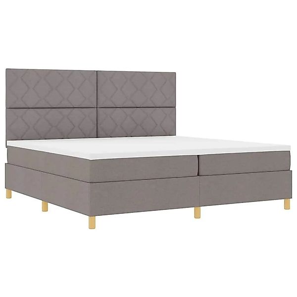 vidaXL Boxspringbett mit Kopfteil Taupe 200 x 200 cm Stoff 3339725 günstig online kaufen