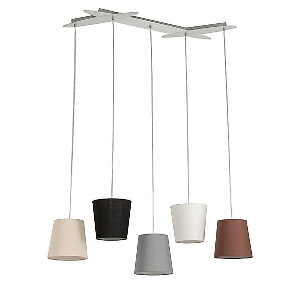 Lucande Pendelleuchte Thamila 9639625 für Kinder Junges Wohnen aus Textil 5 günstig online kaufen