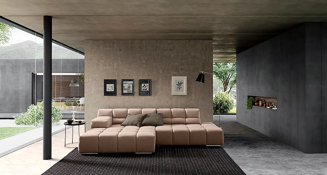 designwerk Ecksofa "Temple L-Form, tolles Designsofa", mit Sitztiefenverste günstig online kaufen