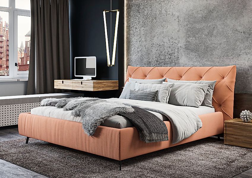 Home affaire Polsterbett "Elloree, in 4 Breiten bis 200cm, auch in Leder" K günstig online kaufen