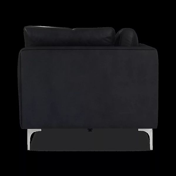 Monterosso 3-Sitzer Sofa, Leder in Schwarz und Chrom - MADE.com günstig online kaufen
