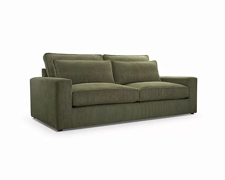 Deine Möbel 24 Sofa Couch KOS im Cord, inkl. Kissen, Abmessungen: 221 x 104 günstig online kaufen