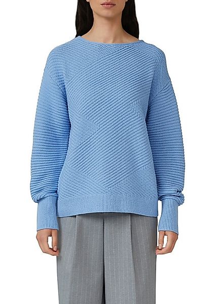 s.Oliver Strickpullover mit Strick-Muster und Rundhals günstig online kaufen