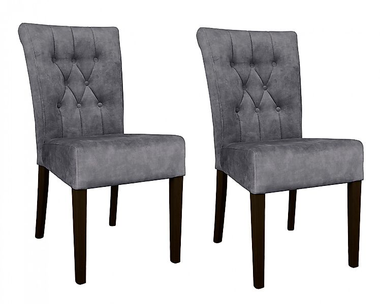 Home affaire 4-Fußstuhl "Ravenna", (Set), 2 St., Samtvelours, Esszimmerstuh günstig online kaufen