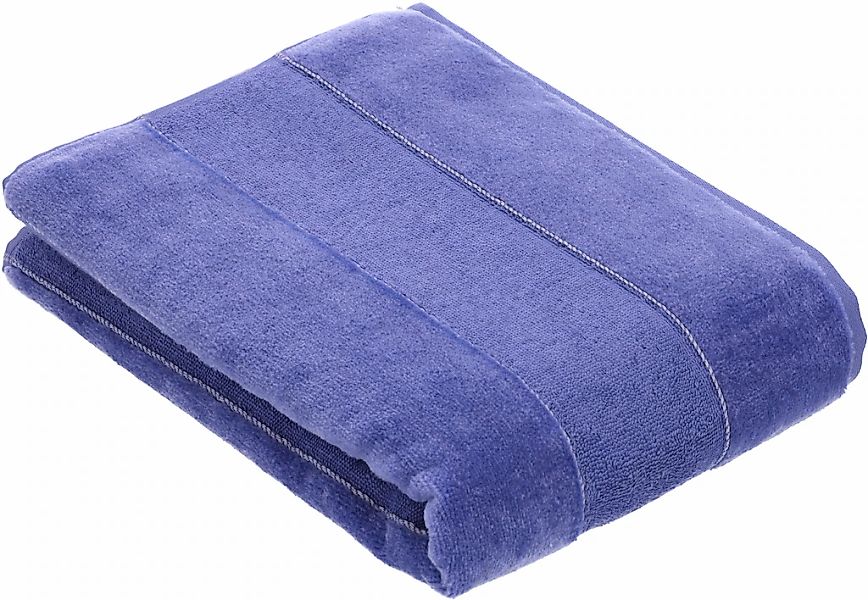 Vossen Badetuch "Santiago" mit eleganten Veloursstreifen und Kordelbiesen günstig online kaufen