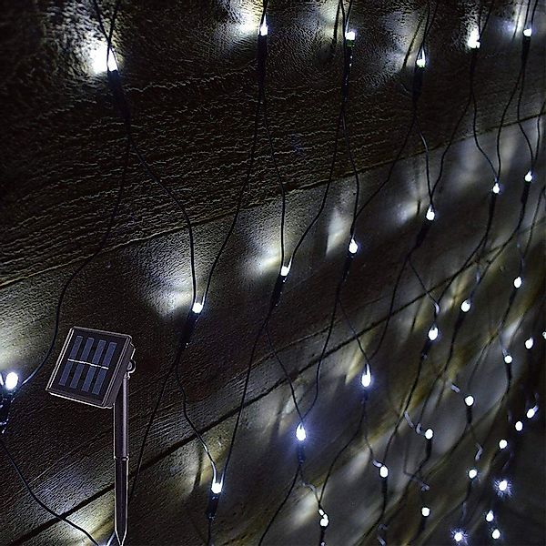 Rosnek LED-Lichternetz Solar Wasserdichte Mesh Lichterkette günstig online kaufen