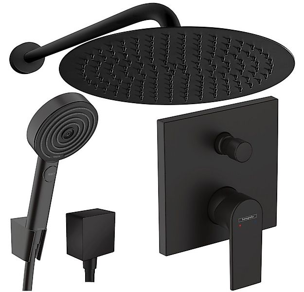 Hansgrohe und Jowi Duscharmatur Vernis Shape Unterputz Duscharmatur Schwarz günstig online kaufen